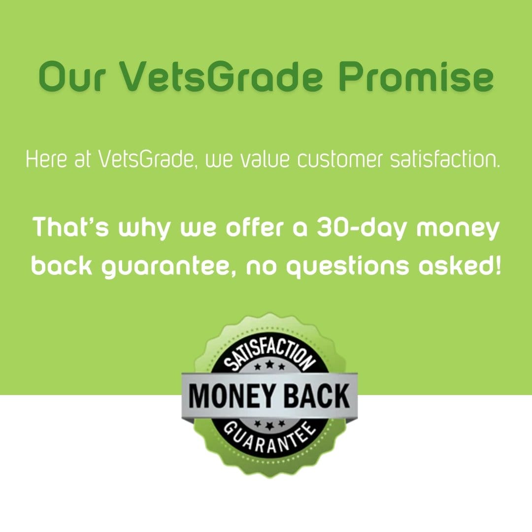 vetsgrade 30-day money-back guarantee badge – bosco's recipe dog treats