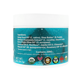 VetsGrade Delta RX daily usage topical balm back label showing full ingredient list and clean certification icons.