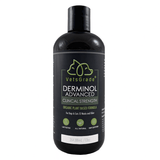 VetsGrade Derminol Advanced pet shampoo for dogs and cats 12 weeks and older. Organic antifungal plant-based cleanser in a convenient 12oz bottle.