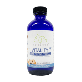 vetsGrade vitality vm omega-3 supplement for dogs & cats – skin, coat, heart & joint support
