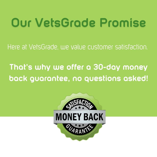 vetsgrade relief plus tincture includes a 30 day money back guarantee satisfaction promise